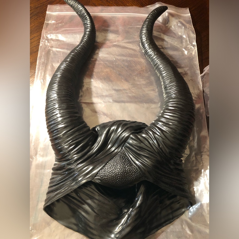 Black Horned Headpiece for Halloween